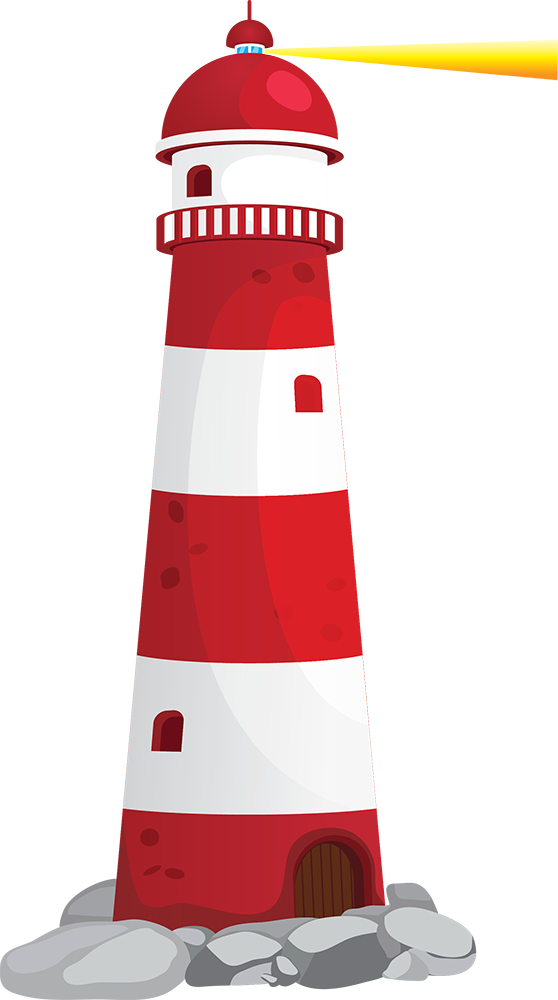Plantilla de dibujo de un faro para la actividad de plastilina conductora