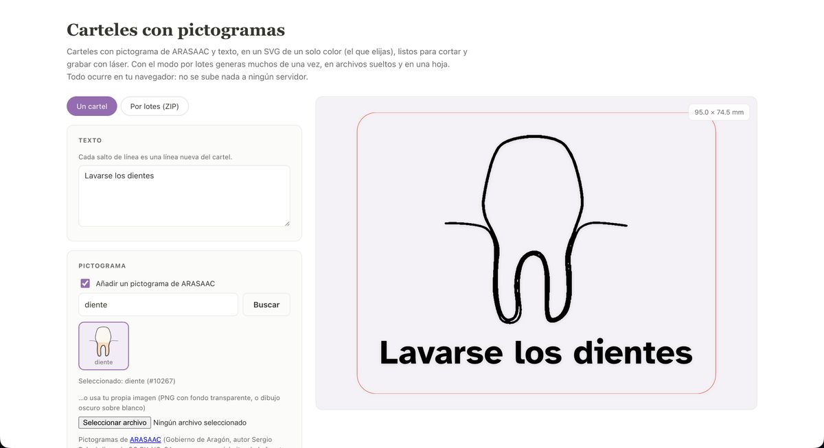 Vista previa de Carteles con pictogramas