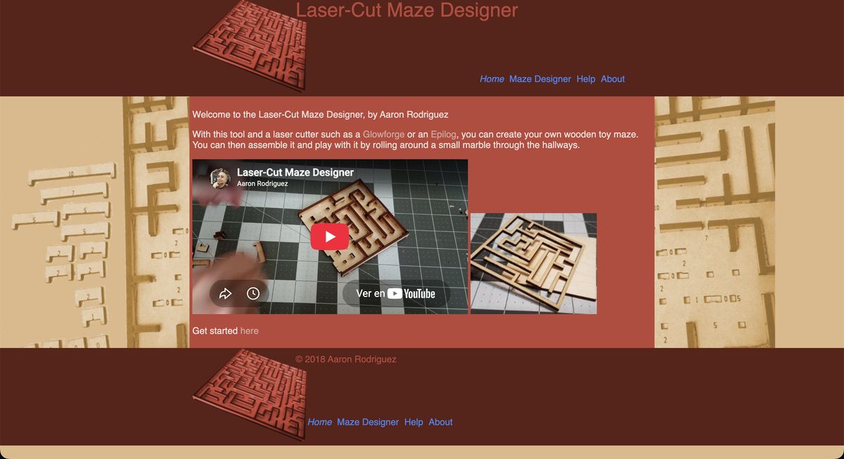 Vista previa de LaserCutMazes