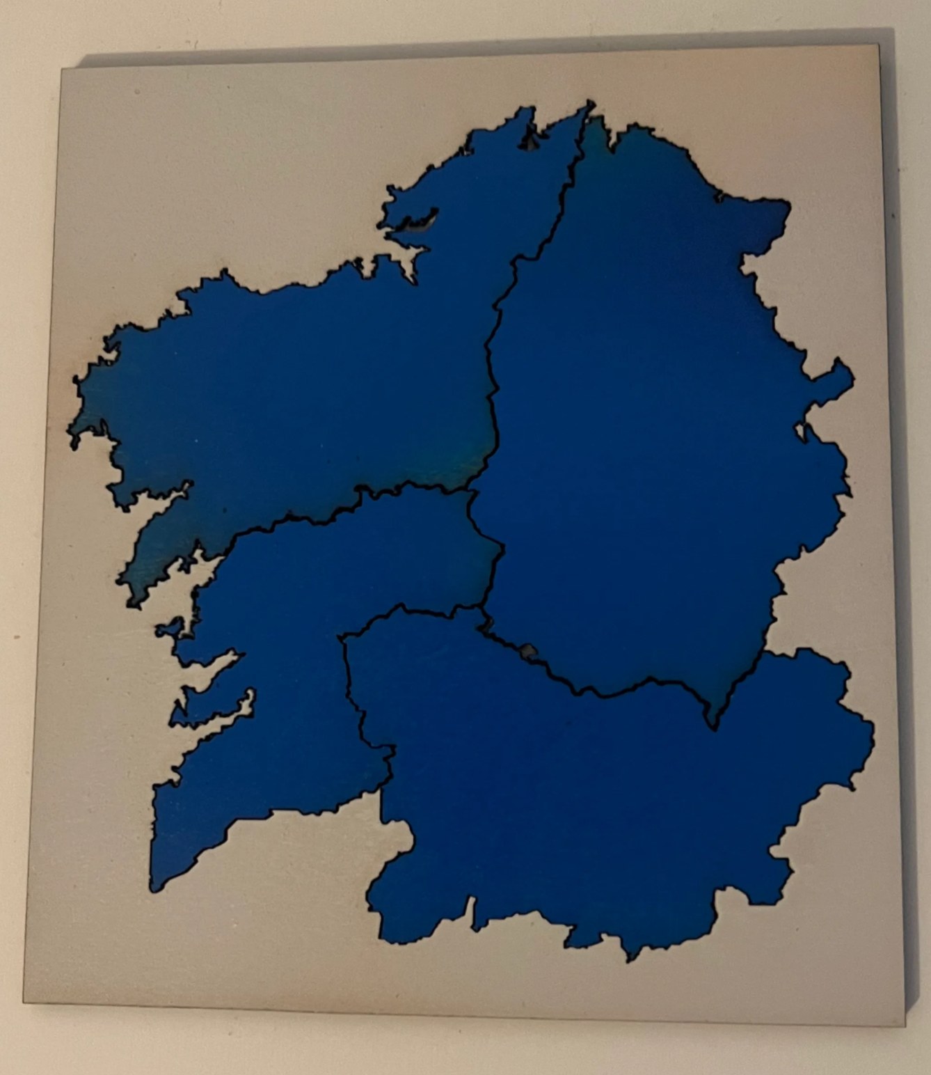 mapa mudo de Galicia encajable terminado