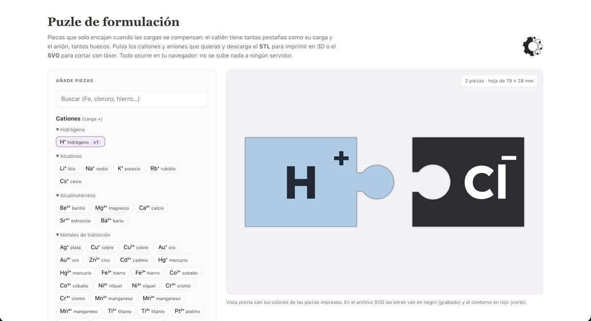 Vista previa de Puzle de formulación